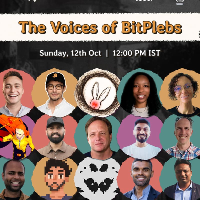 Cover Image for ₿itplebs Summit Tour Wraps up! | Twitter Spaces | Sunday, 12 October 2025