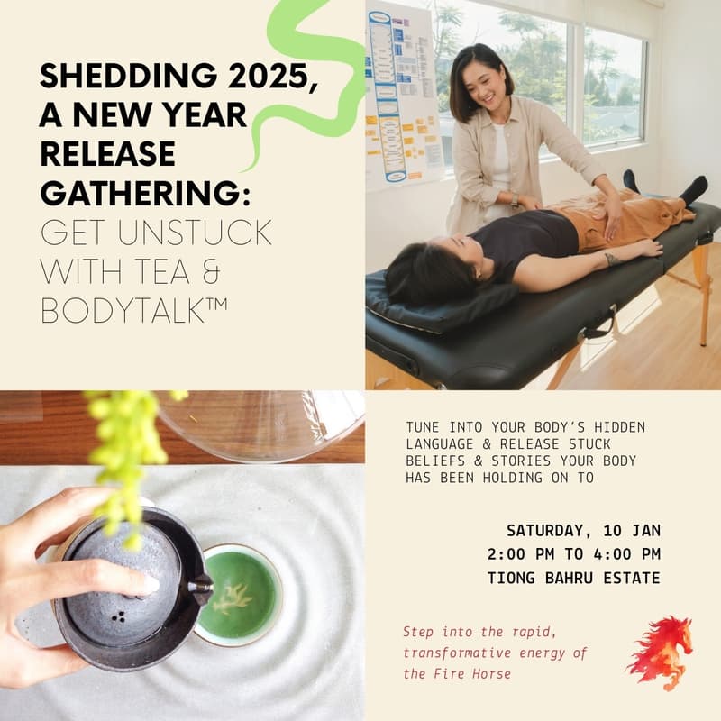 Cover Image for Get Unstuck with BodyTalk & Tea, A New Year Release Gathering