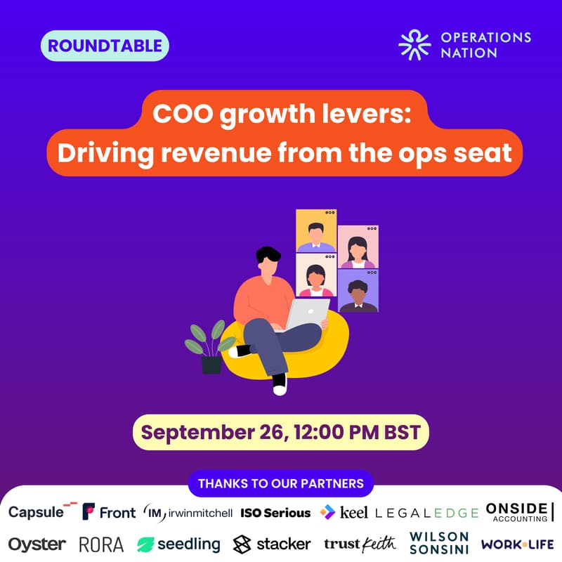 Cover Image for COO Growth Levers: Driving revenue from the ops seat