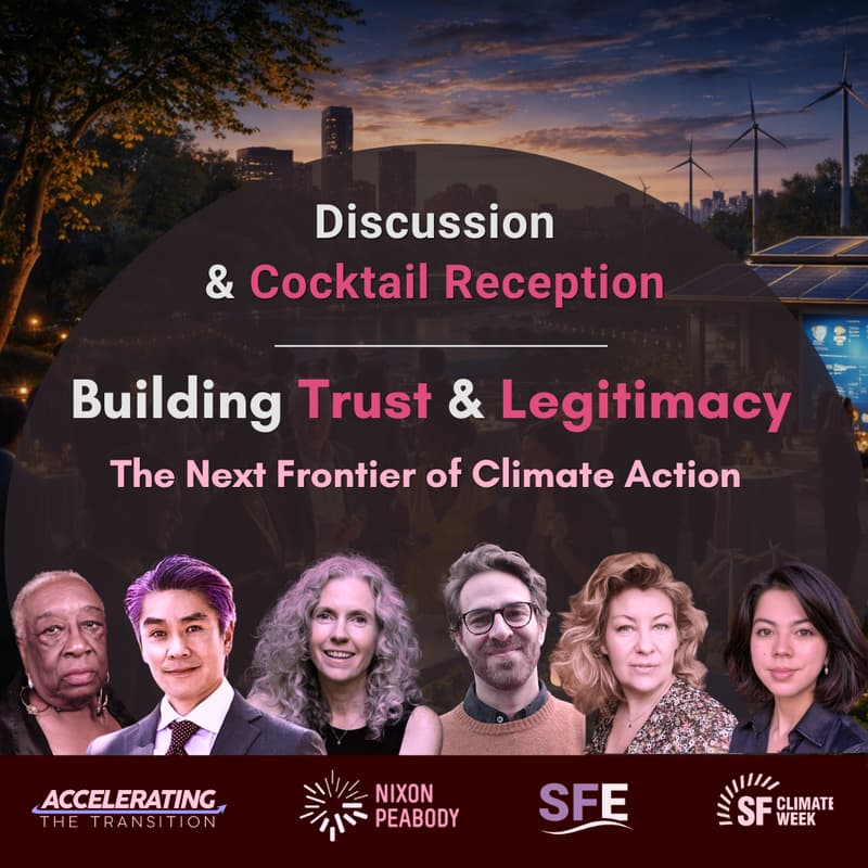 Cover Image for Building Trust and Legitimacy: A Discussion and Cocktail Reception on the Next Frontier of Climate Action