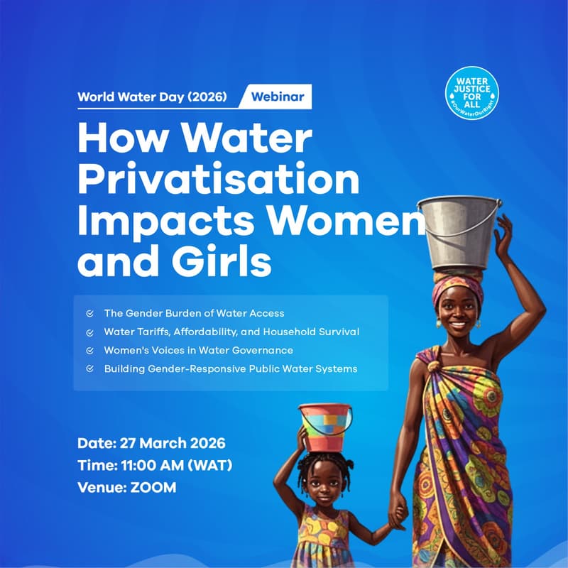 Cover Image for World Water Day (2026) - How Water Privatisation Impacts Women and Girls