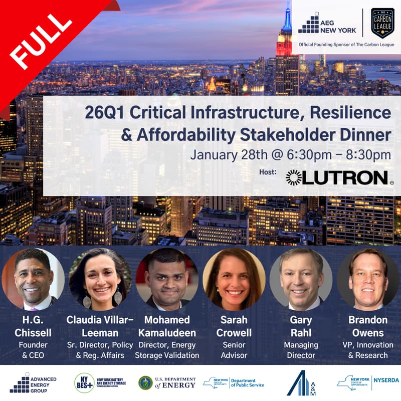 Cover Image for NY 26Q1 Critical Infrastructure, Resilience & Affordability Stakeholder Dinner