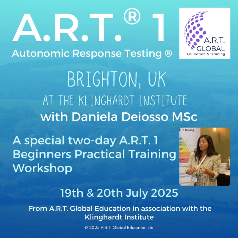 Cover Image for Autonomic Response Testing A.R.T.® 1 Beginners Practical Training Workshop in Brighton, UK
