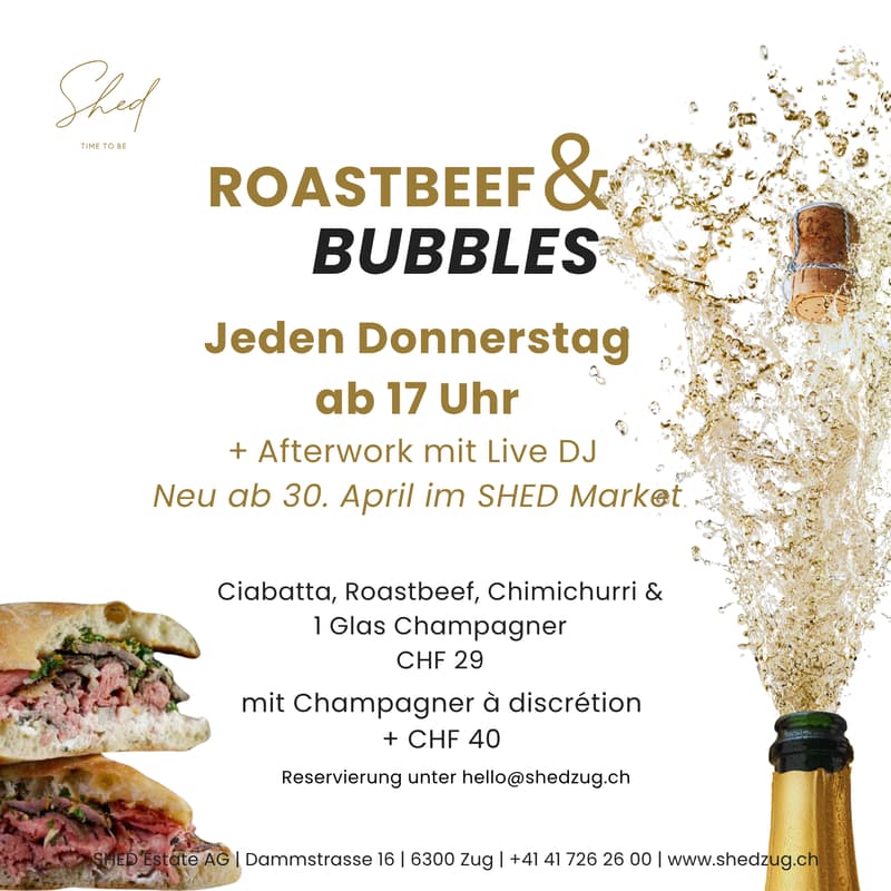 Cover Image for Roastbeef & Bubbles - Afterwork mit Live DJ