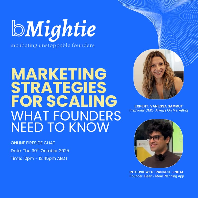 Cover Image for đź’ˇ Fireside Chat | Marketing Strategies for Scaling: What Founders Need to Know