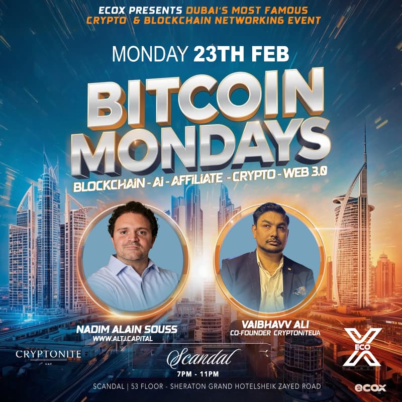 Cover Image for BitCoin Mondays - AI, Web 3, Blockchain and Tech Business Network Event