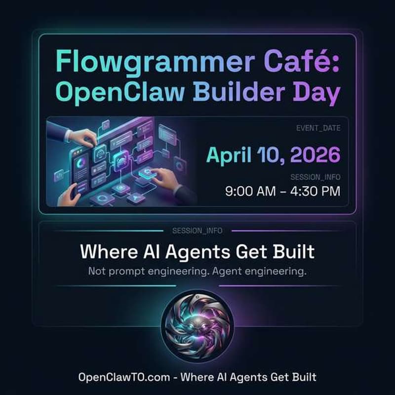Cover Image for OpenClaw Builder Cafe - OpenClaw Toronto and Flowgrammer