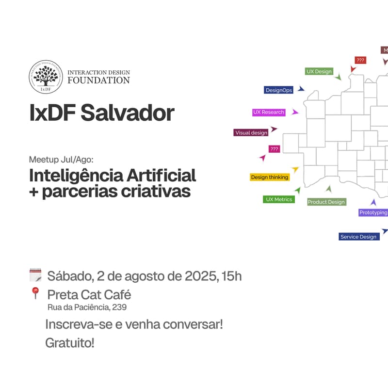 Imagem de capa para IxDF Salvador Meetup: Inteligência Artificial & Parcerias Criativas