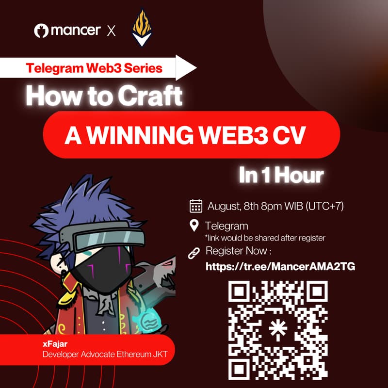 Cover Image for π¨ TG SERIES: LIVE AMA π¨ "How to Craft A Winning Web3 CV In 1 Hour"
