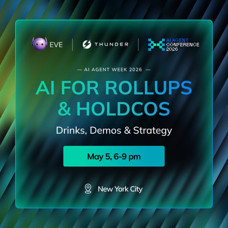 Cover Image for AI for Rollups & Holdcos — Drinks, Demos & Strategy | #AIAgentWeek2026