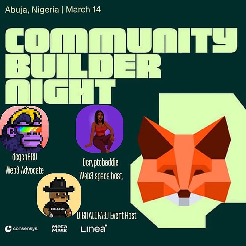 Cover Image for MetaMask Community Builder Night Abuja - Africa Edition