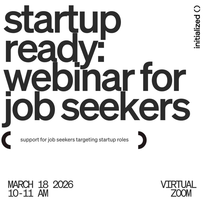 Cover Image for Startup Ready: a webinar for startup job seekers