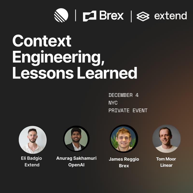 Cover Image for Context Engineering, Lessons Learned w/ Brex, OpenAI, Extend, and Linear NYC