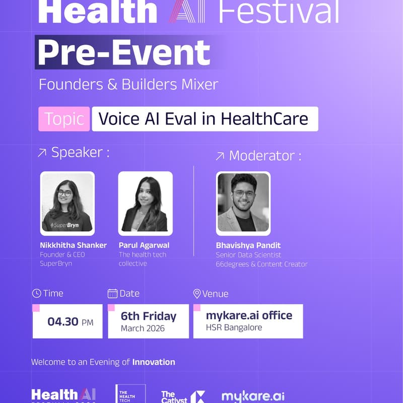 Cover Image for Health AI festival - Pre event | Voice AI Eval in Healthcare