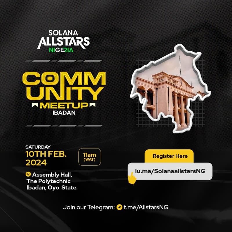 Cover Image for Solana Allstars Ibadan Community Meetup #1