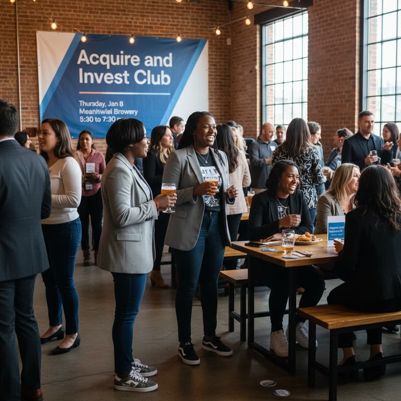 Cover Image for Acquire & Invest happy hour
