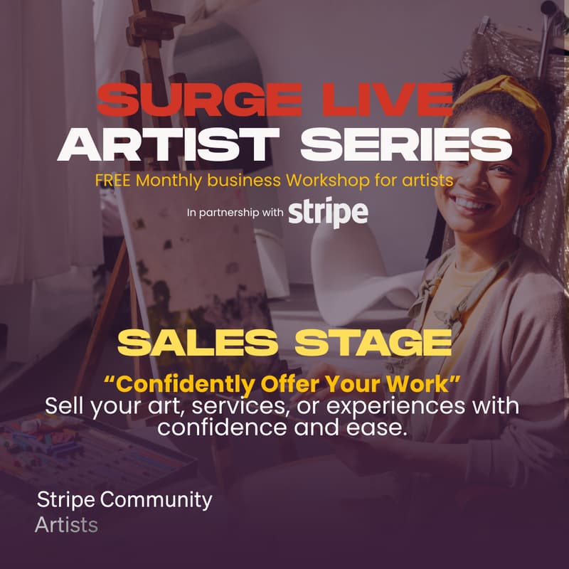Cover Image for SURGE LIVE ARTIST SERIES -  In Partnership with STRIPE - SALES STAGE