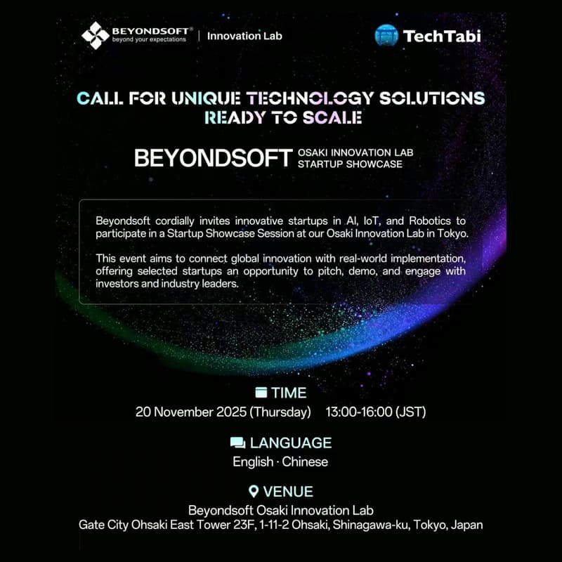 Cover Image for Startup Showcase: Ready-to-Scale Tech for Japan & Beyond — Where Capital Meets Your Tech