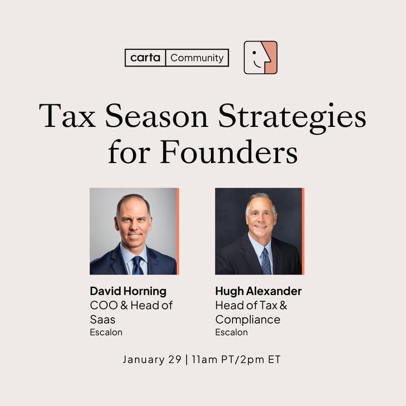 Cover Image for Ask an Expert: Tax Season Strategies for Founders