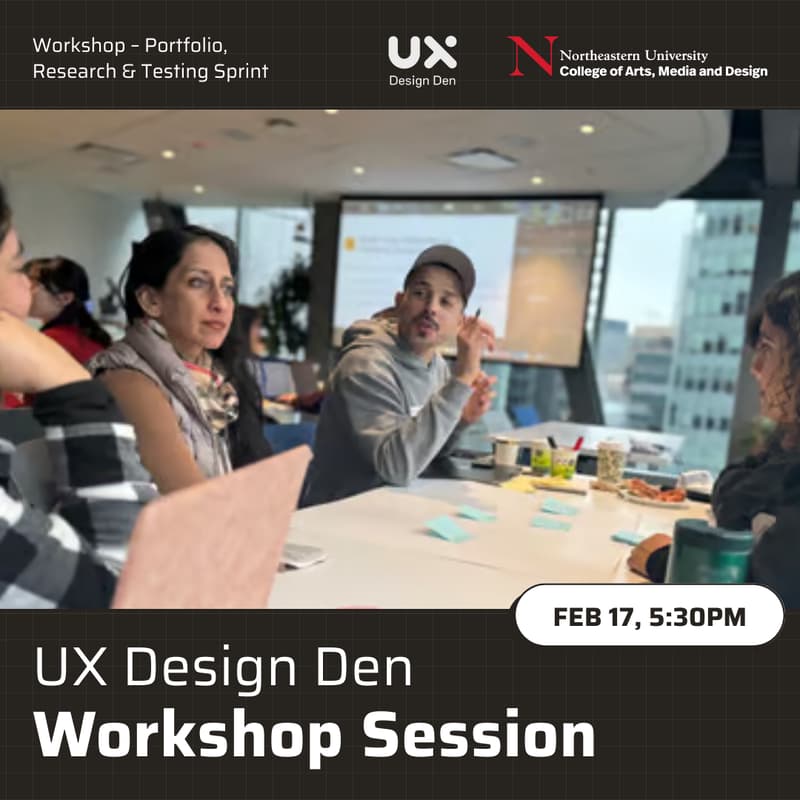 Cover Image for UX Design Den: February Workshop – Portfolio Wireframing Sprint