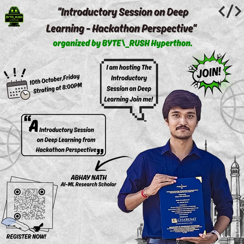 Samya Deb Introductory Session on Deep Learning - Hackathon Perspective · Luma
