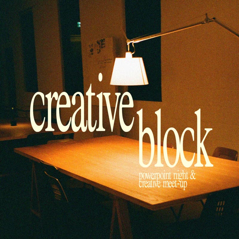 Cover Image for creative block: a powerpoint night