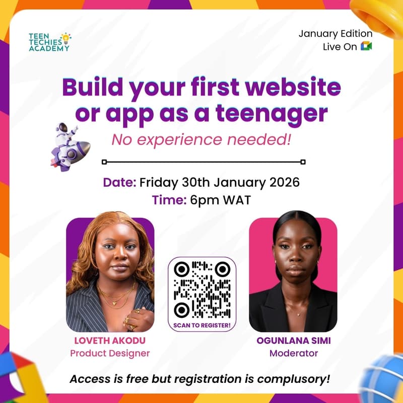 Cover Image for Build Your First Website or App as a teenager — No Experience Needed
