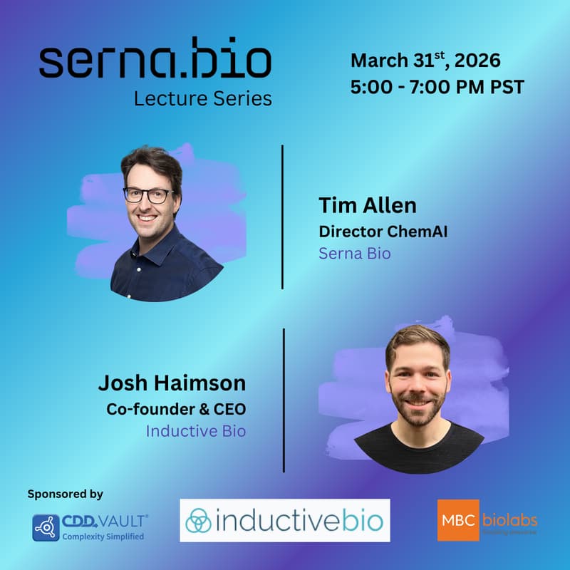 Cover Image for Real World Applications of AI for Chemical Design - Serna Bio and Inductive Bio.