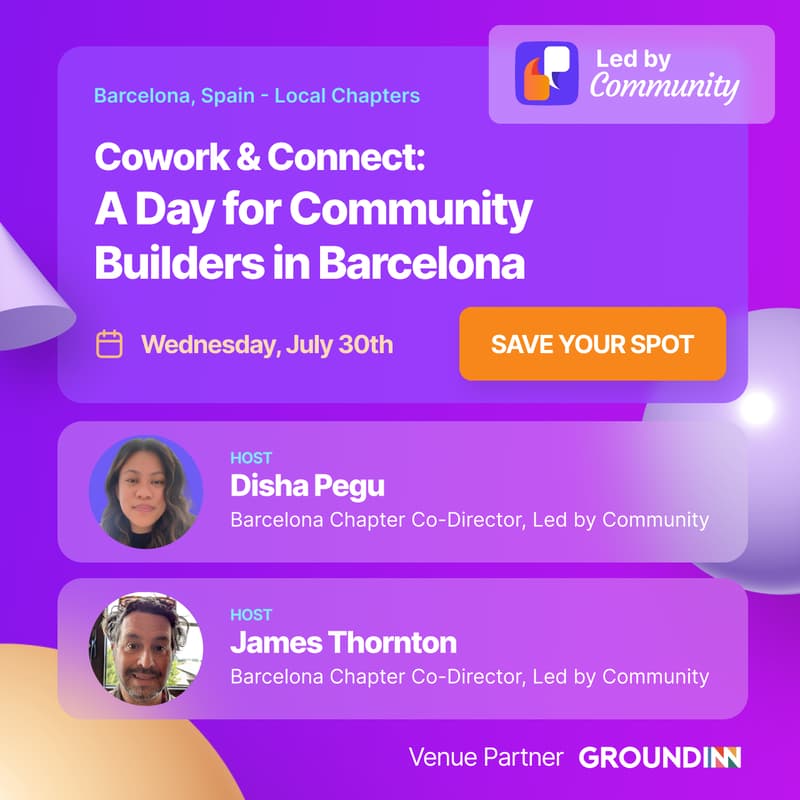 Cover Image for Cowork & Connect: A Day for Community Builders in Barcelona