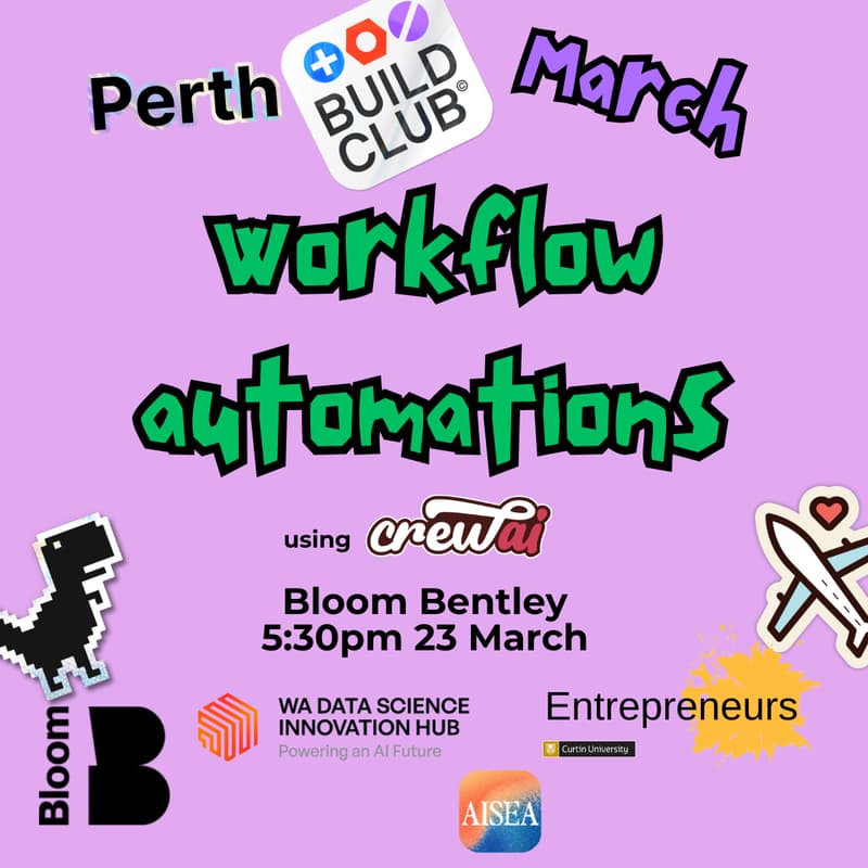 Cover Image for March Build Club Perth : Workflow Automations