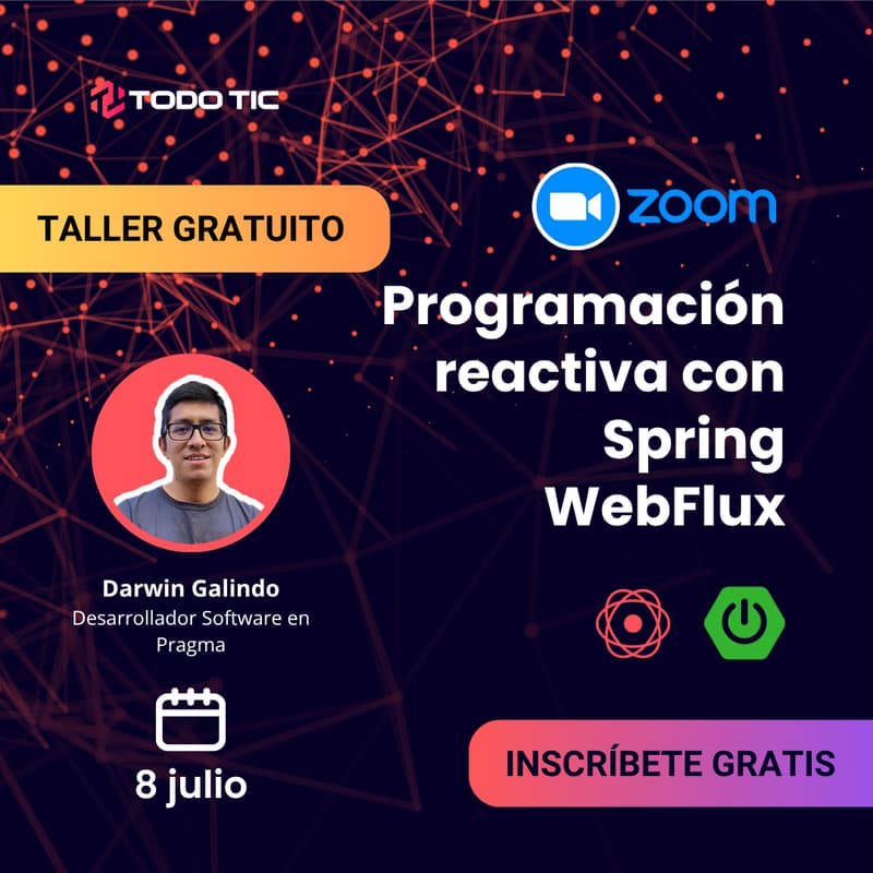 Foto de portada de Taller gratuito: Programación reactiva con Spring WebFlux