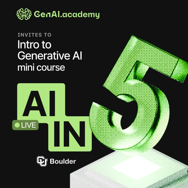 Cover Image for AI in 5: Intro to Generative AI - Mini course