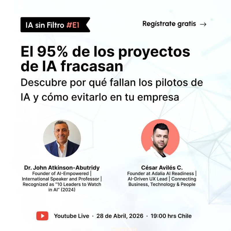 Cover Image for IA SIN FILTRO #01 — El 95% de los proyectos de IA fracasan. Descubre por qué fallan los pilotos de IA y cómo evitarlo en tu empresa