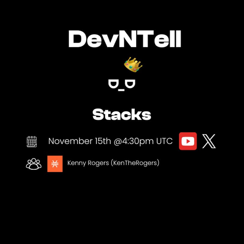 Cover Image for DevNTell - Learning the Fundementals of Stacks