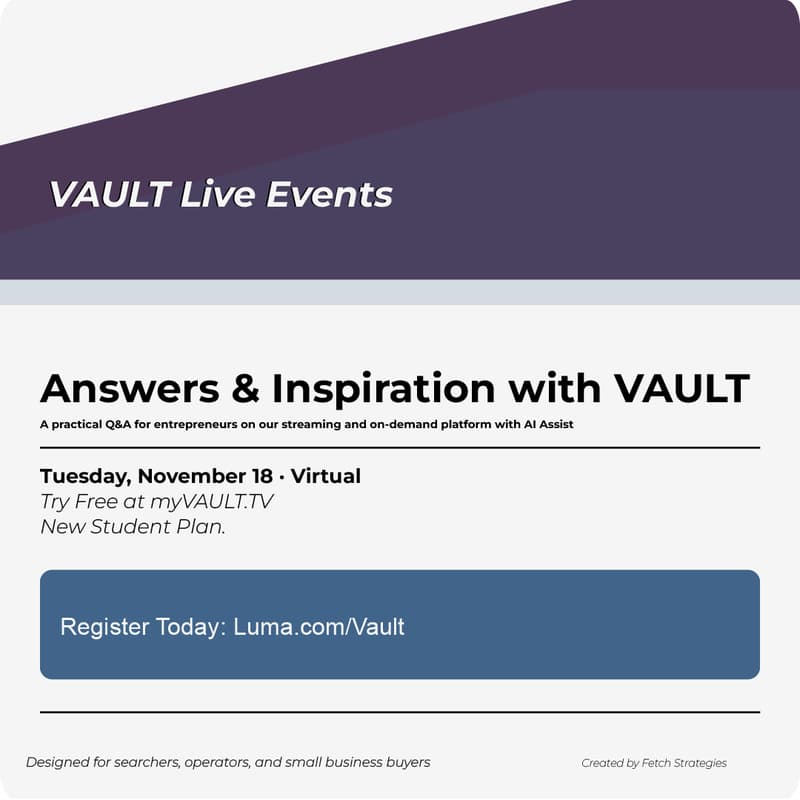 Cover Image for Getting Answers & Inspiration with VAULT: A Practical Q&A for Entrepreneurs