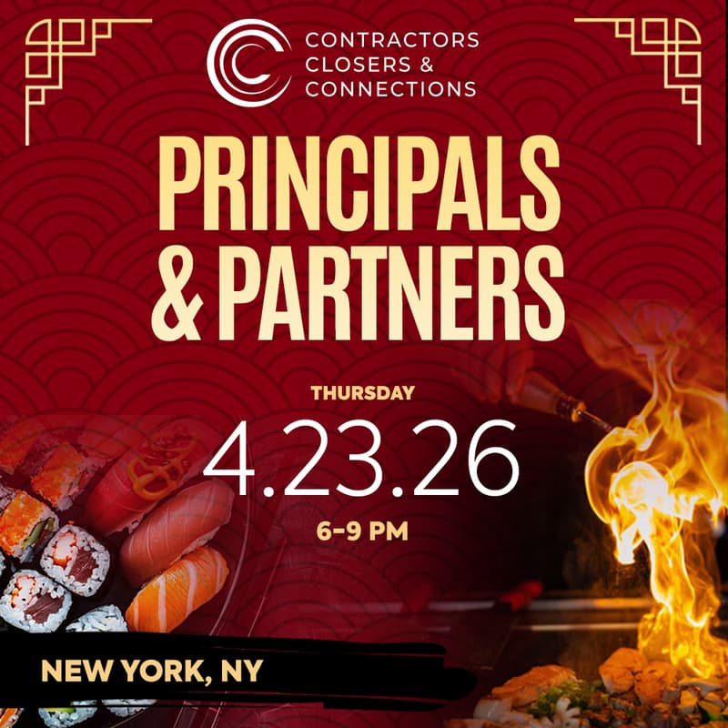 Cover Image for CCC NYC “PRINCIPALS & PARTNERS” A PRIVATE EVENT FOR ELITE COMMERCIAL REAL ESTATE PROFESSIONALS