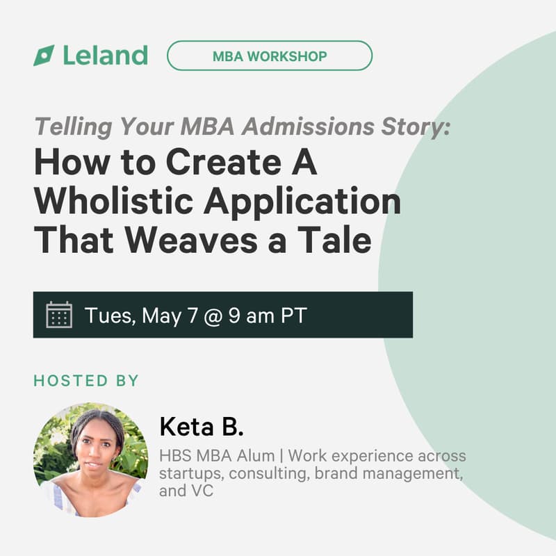Cover Image for Telling Your MBA Admissions Story: How to Create A Wholistic Application That Weaves a Tale