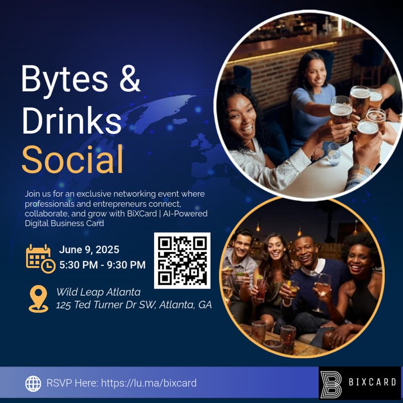 Cover Image for Bytes & Drinks Social hosted by BiXCard #ATLTechWeek