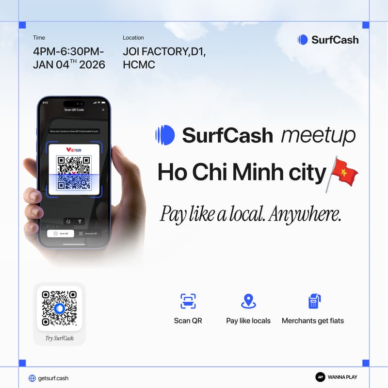 Cover Image for Pay like local for nomads - Surfcash Meetup in Saigon #1