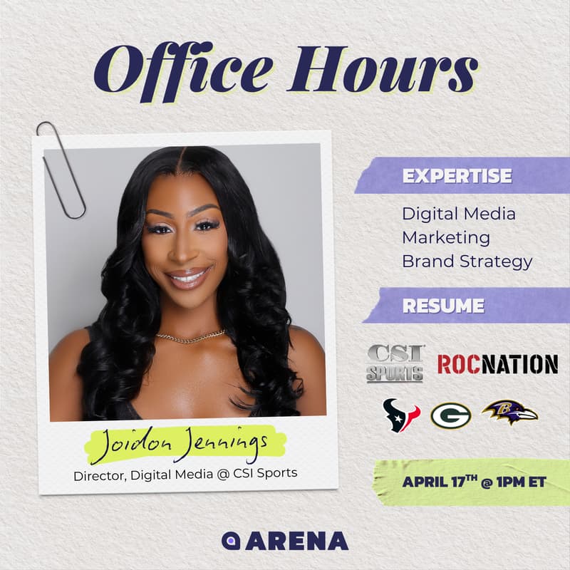 Cover Image for Office Hours w/ Joidon Jennings (Director, Digital Media at CSI Sports)