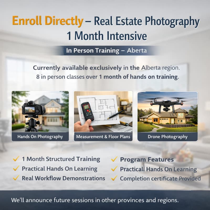 Cover Image for In-Person Real Estate Photography and Measurment Training – Calgary