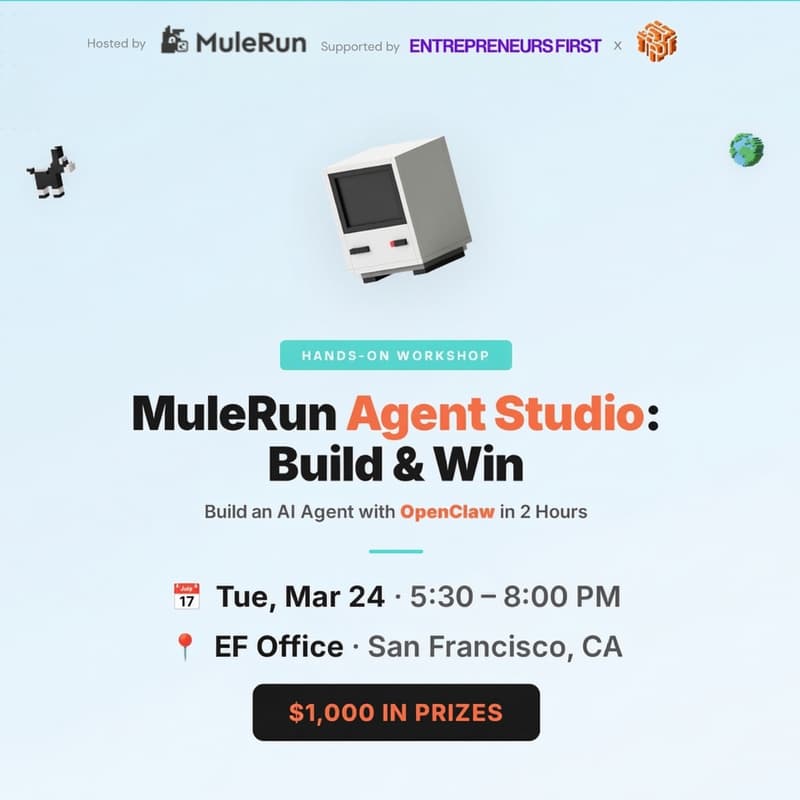 Cover Image for Build an AI Agent with OpenClaw in 2 Hours — Win $1,000 | SF Meetup