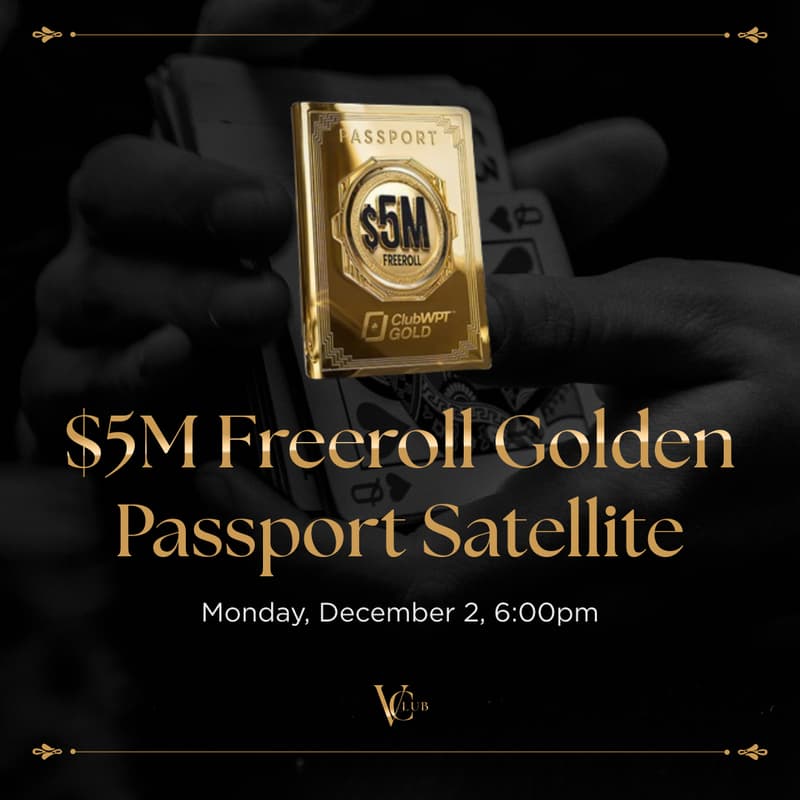 Cover Image for FREE Satellite to the $5M Freeroll in Vegas!