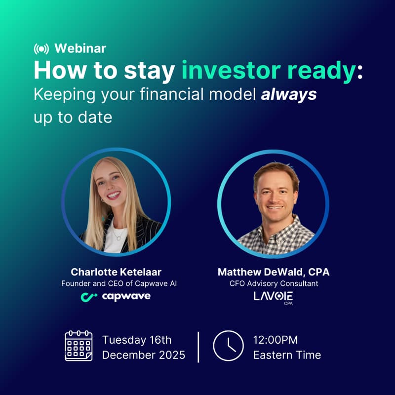 Cover Image for How to stay investor ready: Keeping your financial model always up to date