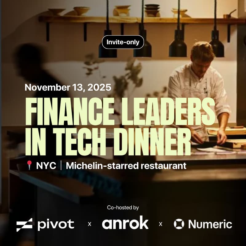 Cover Image for Finance & Accounting Dinner - New York｜Pivot x Anrok x Numeric｜Michelin-starred restaurant