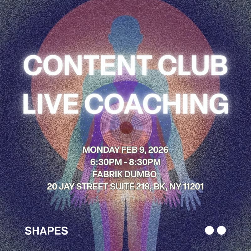 Cover Image for Content Club Live Coaching for Founders & Creatives
