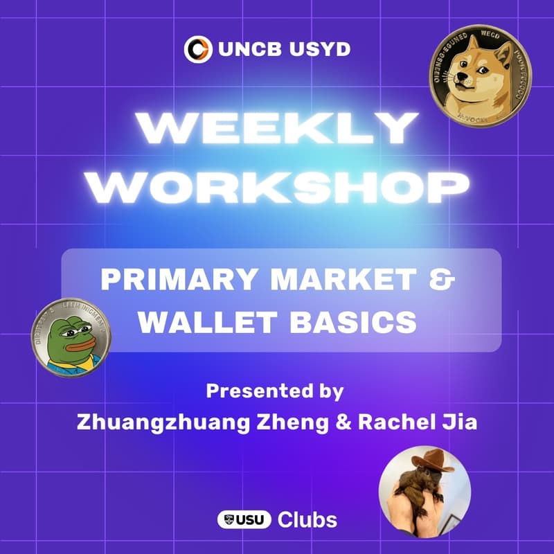 Cover Image for Weekly Workshop：Primary Market & Meme Coin & Wallet Basics 🚀
