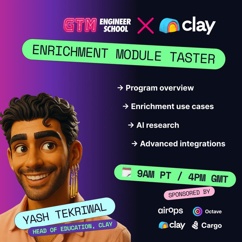 Cover Image for GTM Engineer School — Enrichment module taster