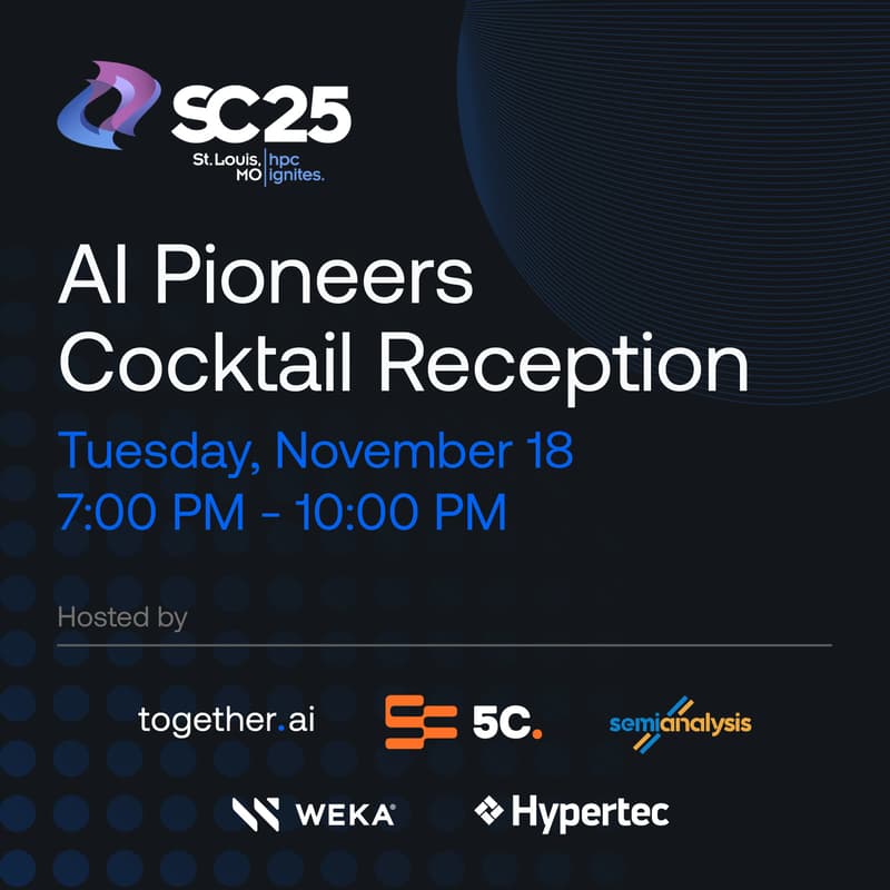 Cover Image for SC25, St Louis: AI Pioneers Cocktail Reception
