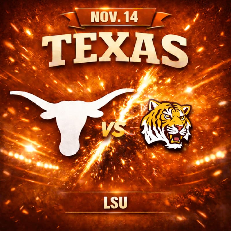 Cover Image for Texas Longhorns vs LSU Tigers @ Tiger Stadium, Baton Rouge, La.